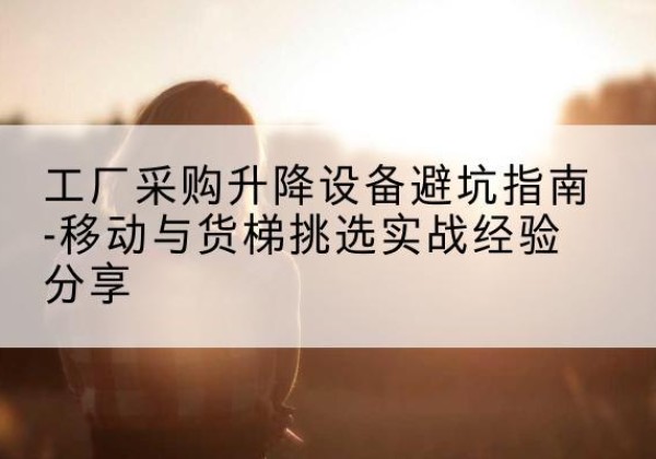 蜀山移动式升降机怎么选-工厂采购升降设备避坑指南-移动与货梯挑选实战经验分享