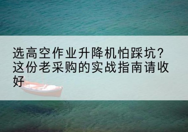 蜀山高空作业升降机厂家推荐-选高空作业升降机怕踩坑？这份老采购的实战指南请收好